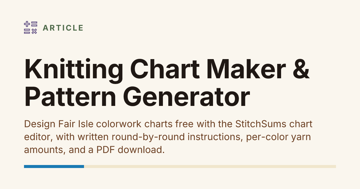 Knitting Chart Maker & Pattern Generator